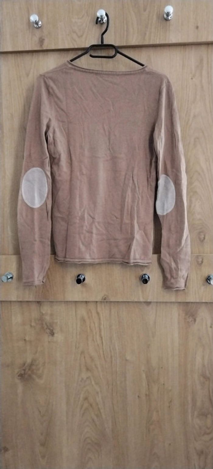 Pull marron empiècement coude Cache cache TM - photo numéro 2