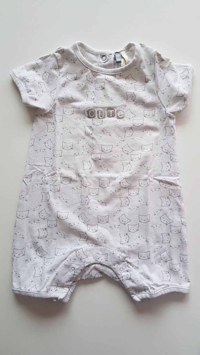 Lot de 2 combishorts Orchestra 3 mois - photo numéro 2