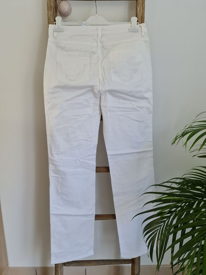 Pantalon taille 40 L blanc - photo numéro 2