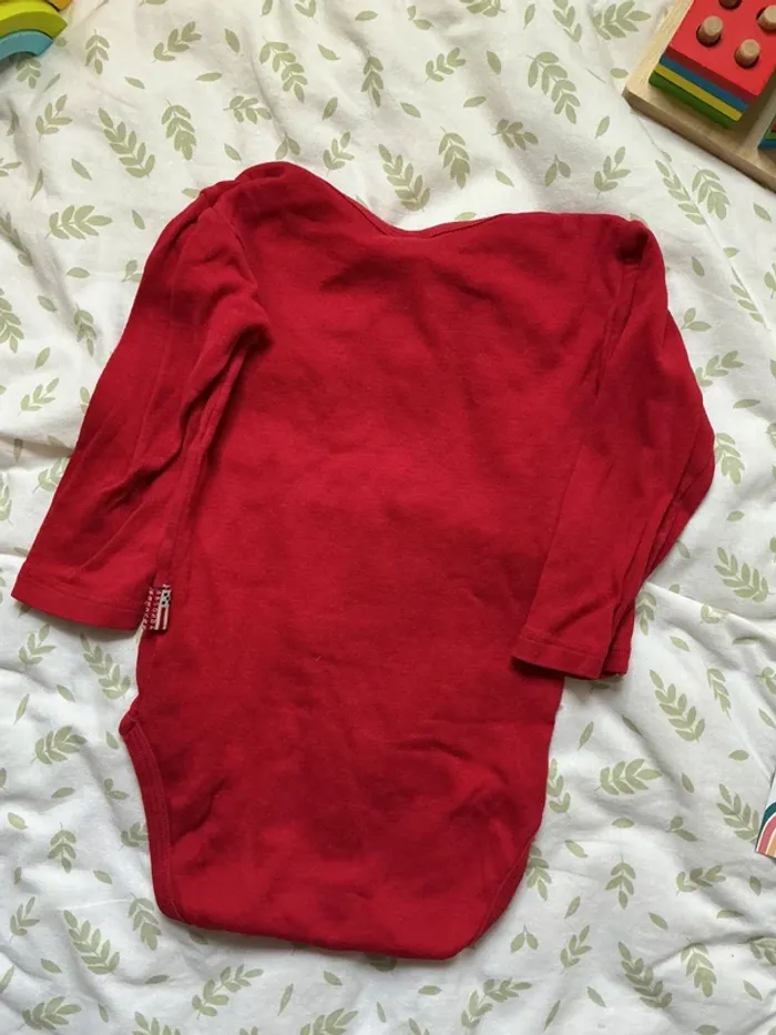 body manches longues rouge absorba 18 mois - photo numéro 6