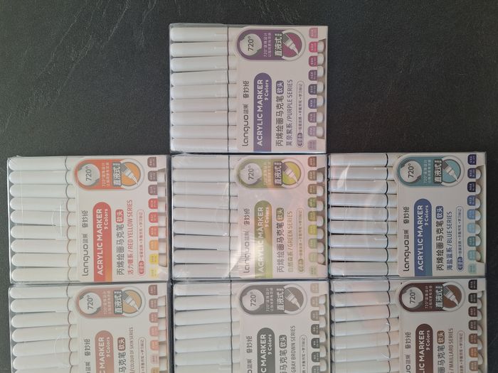 Lot de 14 boîtes de feutres acryliques – 126 feutres, multicolores - photo numéro 4