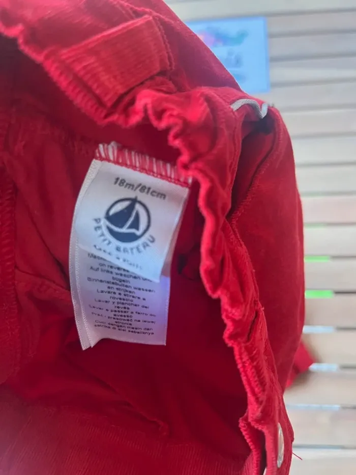 Pantalon velours côtelé petit bateau 18 mois - photo numéro 4