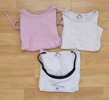 Lot tee-shirts manches courtes courts pour fille Jennyfer xs