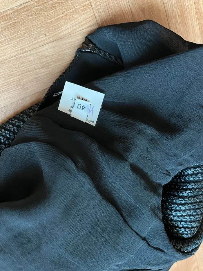 Robe noir vintage Jiki Monte Carlo (NEUVE) - photo numéro 5