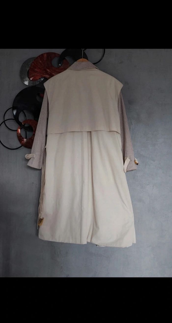 Manteau trench long bi-matières Bartsons - photo numéro 4