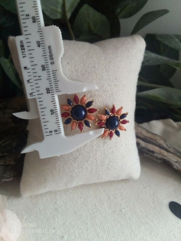 Boucles d'oreilles bohemia fleurs Helios - photo numéro 2