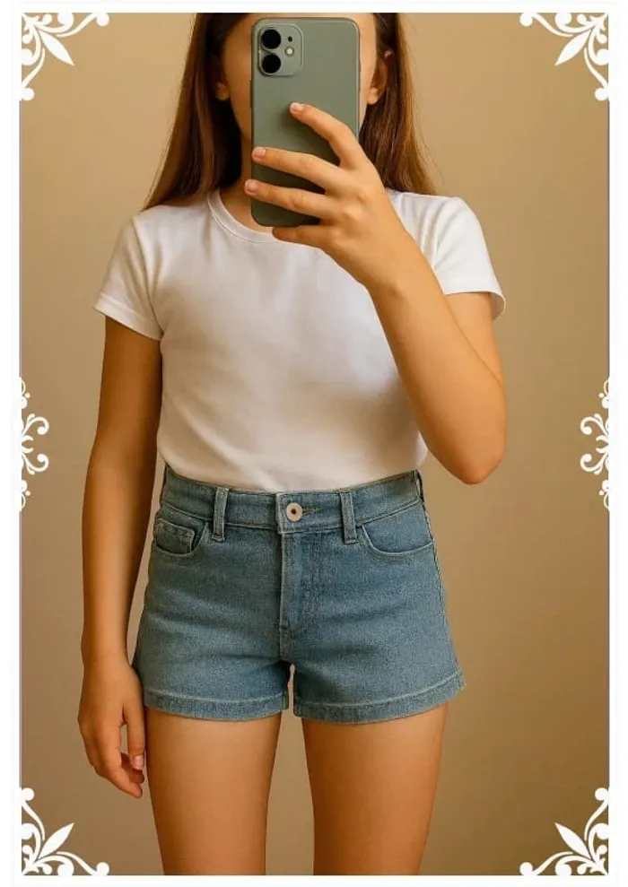 Short en jean fille Inextenso – Taille 10 ans (138-143 cm) 🌈