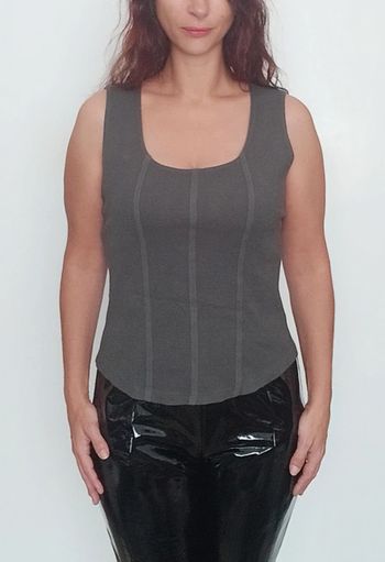 Débardeur côtelé façon bustier taille 4