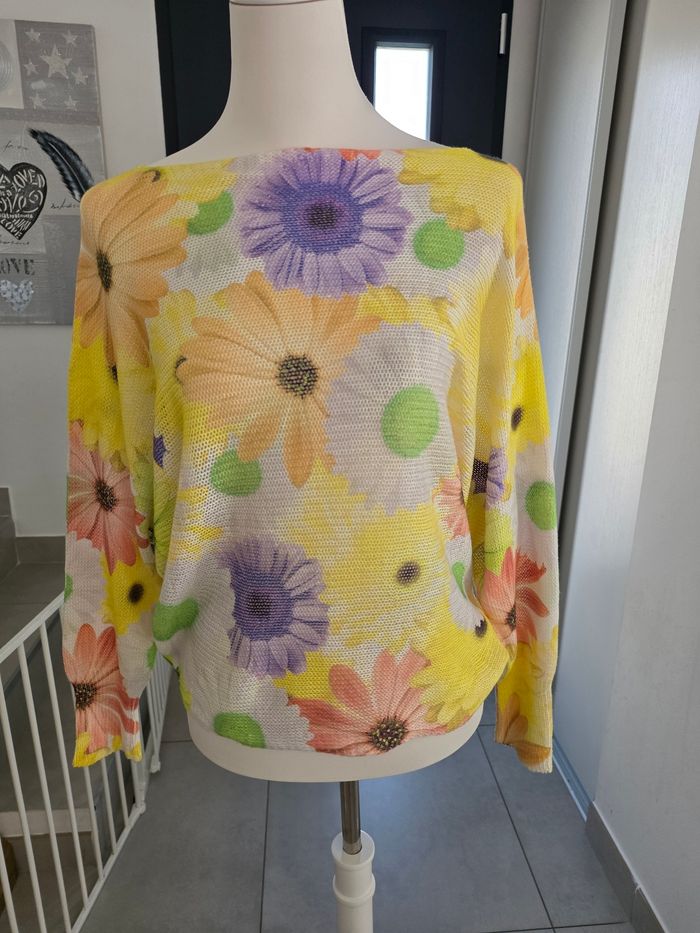 Pull fleurie femme taille M