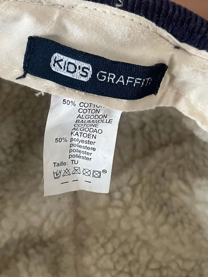 Casquette fourrée bleue Kid’s Graffiti 8-10 ans - photo numéro 4