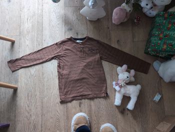 Tee shirt ML col tunisien rayé Cyrillus 10 ans