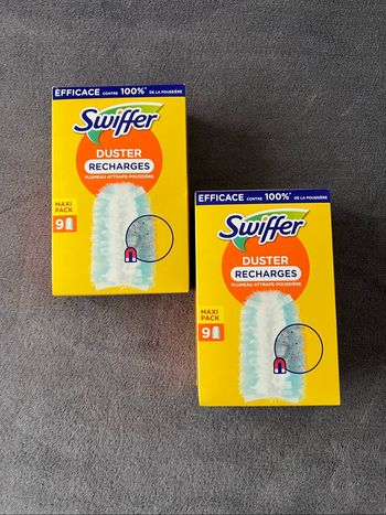 Lot de 2 boîtes de 9 recharges Duster plumeaux - Swiffer