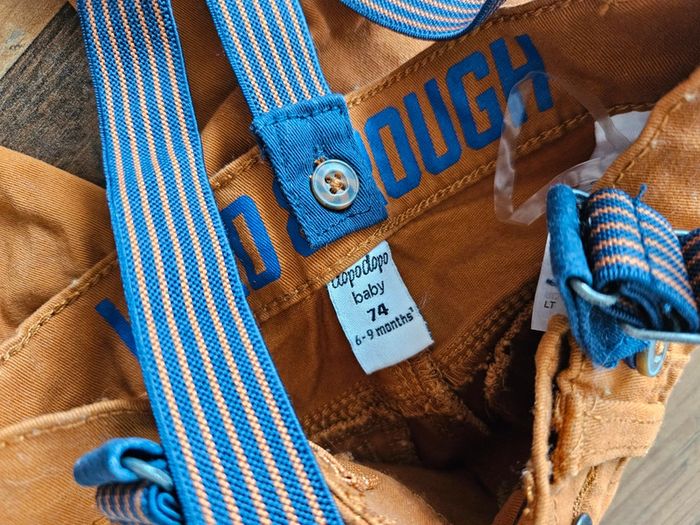 Jeans cargo avec bretelles 12mois - photo numéro 3