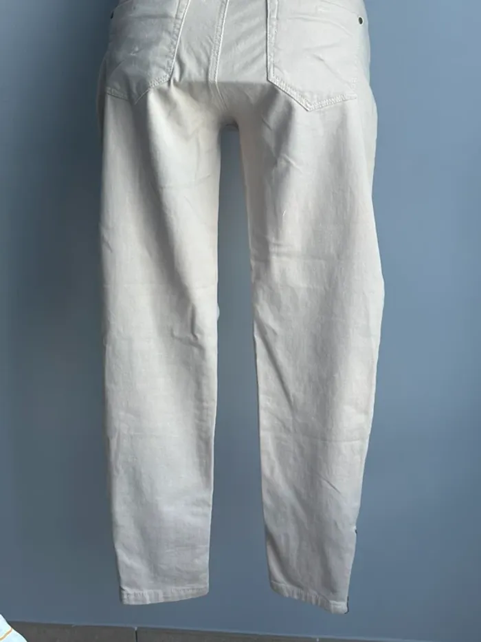 camaieu jean beige skinny taille 38 coton 98 regarder toutes les photos et mesures - photo numéro 9