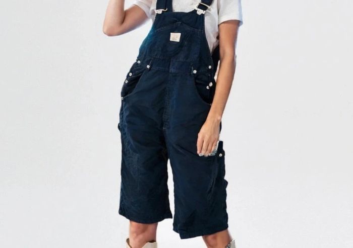 Jolie salopette en coton denim vintage taille 40 - photo numéro 2