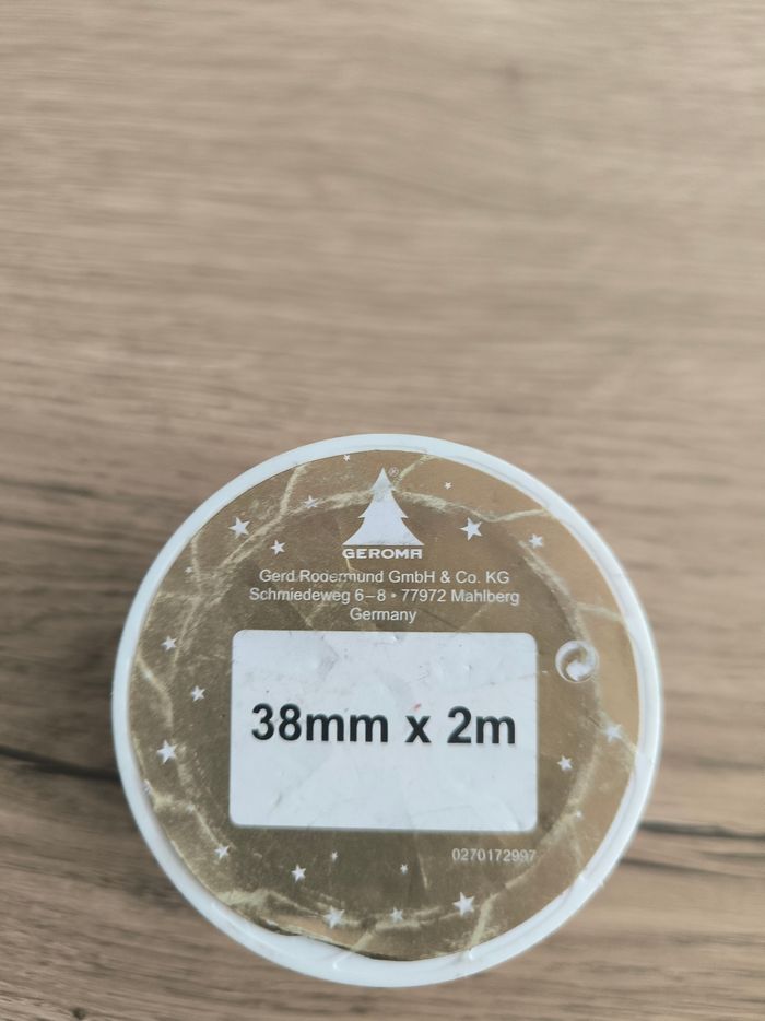 Ruban neuf argenté & bleu - photo numéro 3