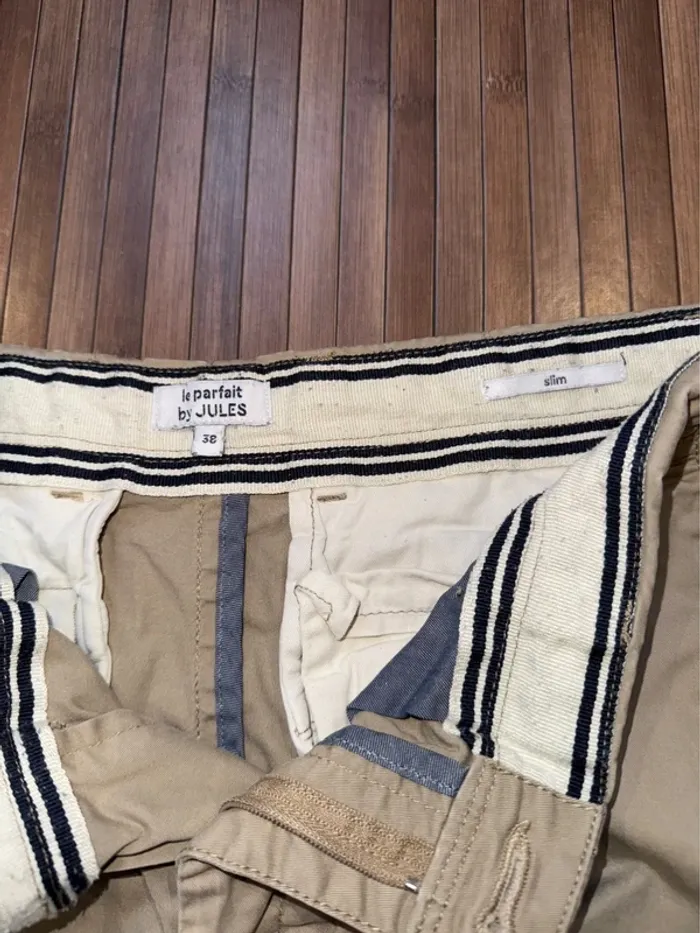 Chino Jules Taille 38 marron clair - photo numéro 3