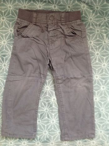 Pantalon doublé gris Tape à l'œil - 12 mois