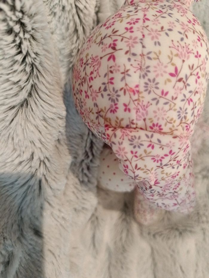 Peluche lapin jacadi motif liberty - photo numéro 5