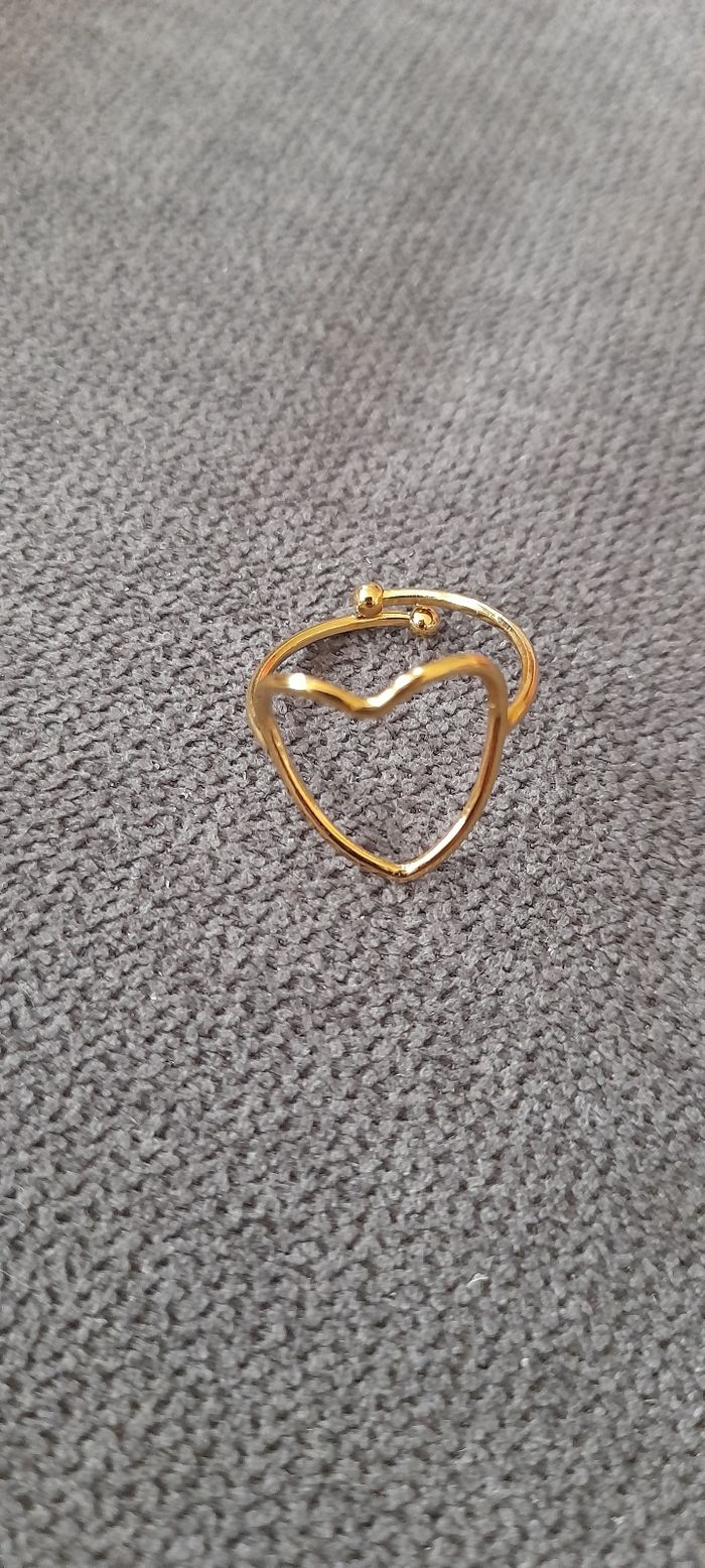 Bague coeur ajustable