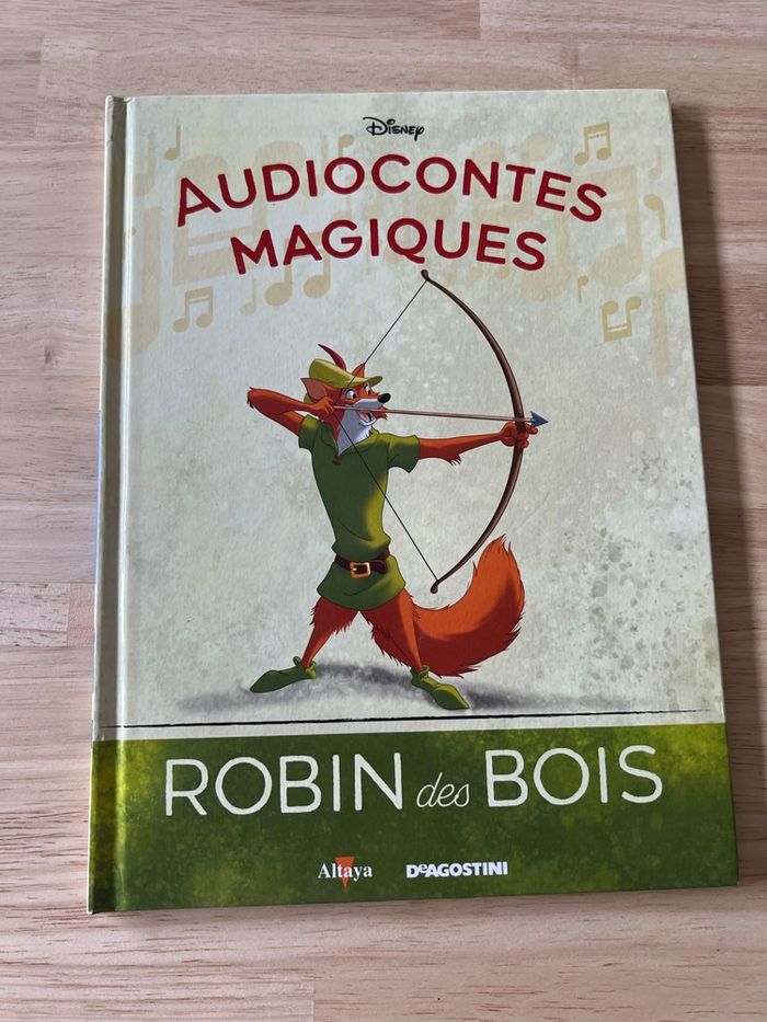 Livre Disney Audiocontes Magiques n°19 – Robin des Bois – Bon État (Sans Figurines)