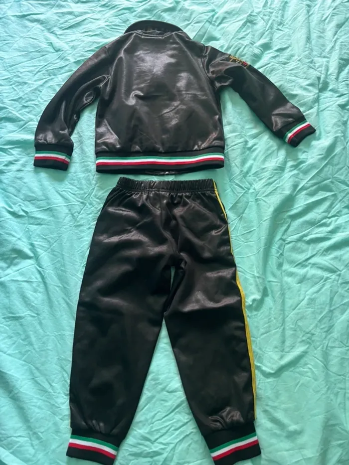 Ensemble jogging gilet Italia simili cuir 3 ans - photo numéro 5