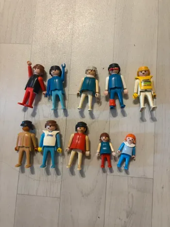 Lot n3 de 10 personnages playmobil, hommes femme enfant très bon état