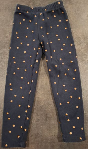 Legging fille bleu marine étoiles dorées 