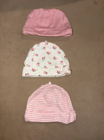 Lot de 3 bonnets naissance