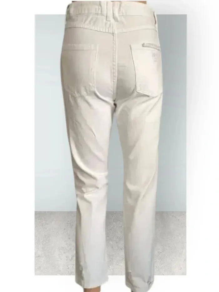 Jean  Queen Hearts ,look boyfriend destroy ,slim ,taille haute ,100 % coton - photo numéro 7