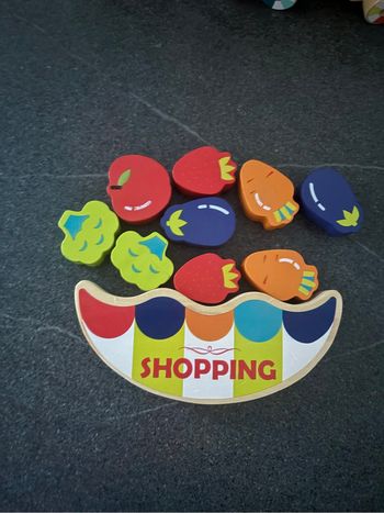 Jouet en bois panier fruit