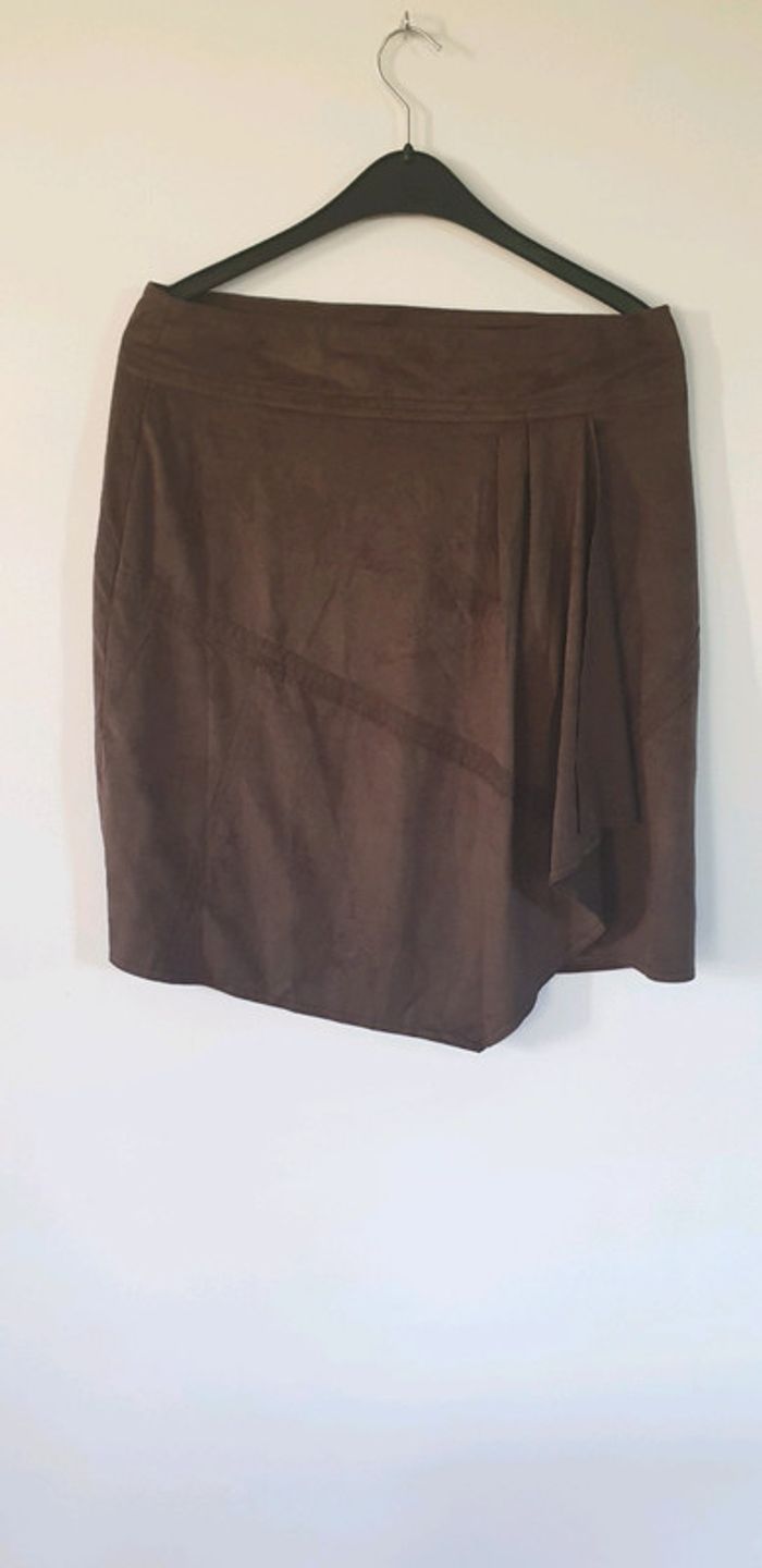 Jupe marron mado matière douce
