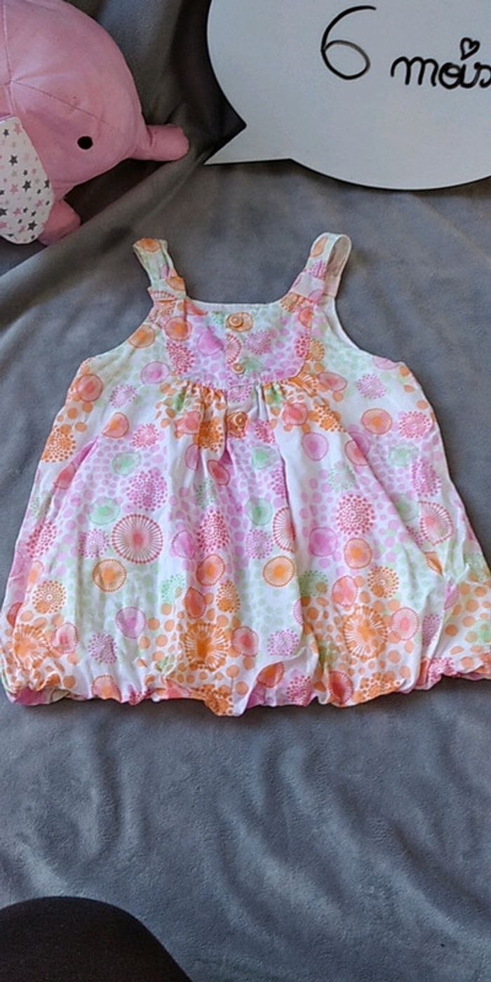 Robe multicolore fleurs, cercles Fille 6 mois Obaïbi Okaïdi - photo numéro 8