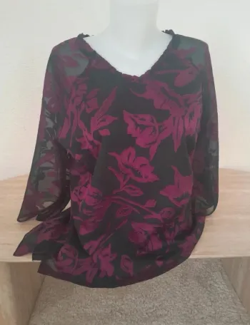 Blouse manches 💫Bleu Bonheur 💫Taille 46