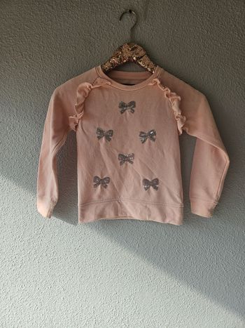 Sweat avec nœuds en sequins pour fille