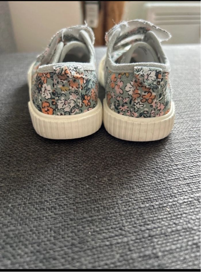 Basket en toile à scratch fille à motif fleur taille 26 - photo numéro 4
