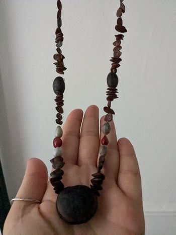 Sautoir perles de graines