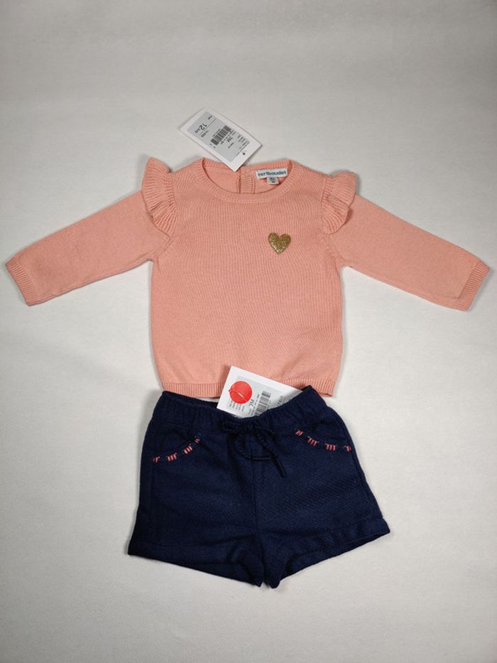 Superbe ensemble pull - short hiver neuf