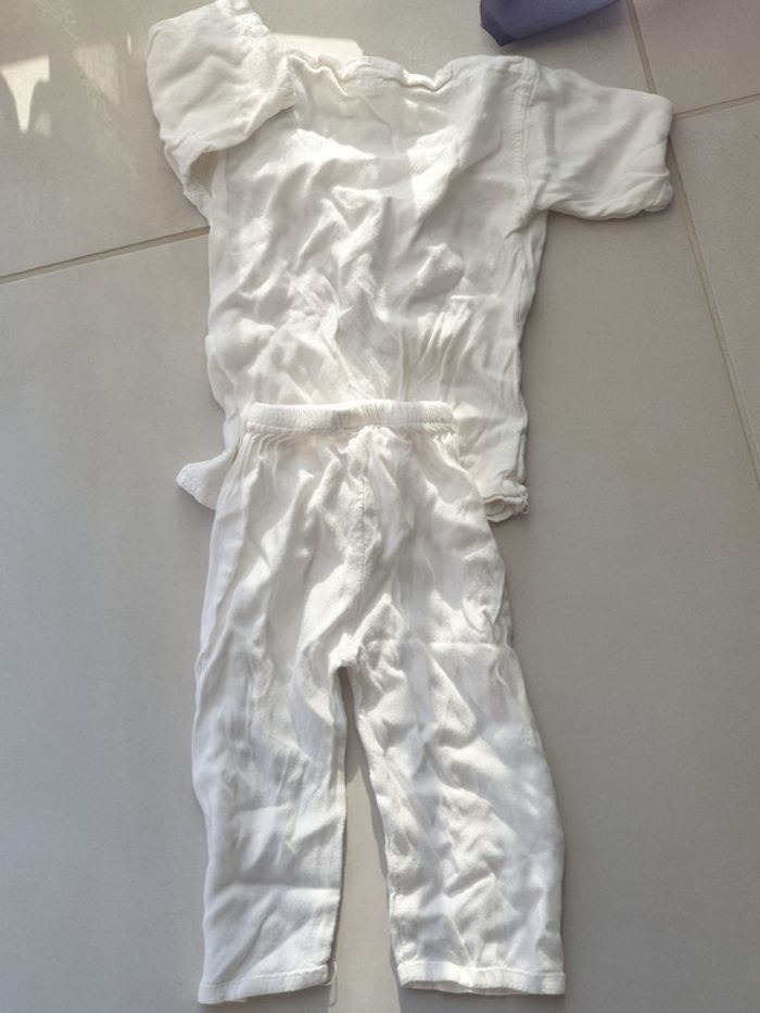 1 ensemble pantalon t shirt blanc léger 2 ans - photo numéro 5