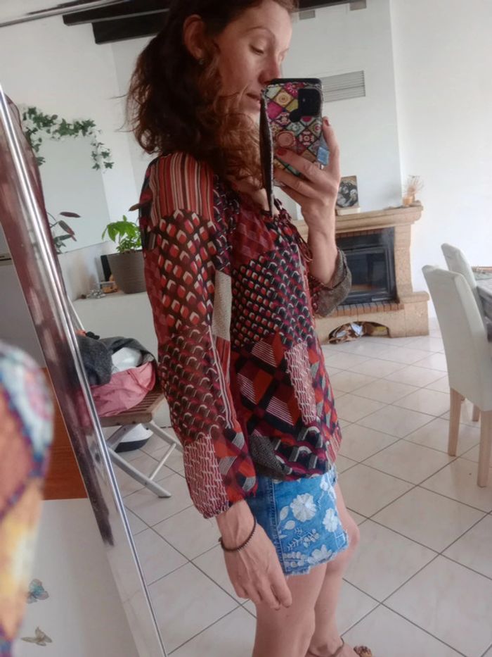 Blouse femme 42 multicolore c83 - photo numéro 3