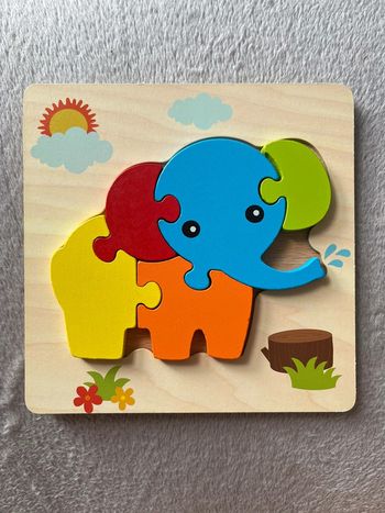 Puzzle 5 pièces éléphant