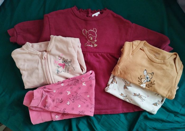Lot vêtements Disney bambi 🦌 12 mois - photo numéro 2