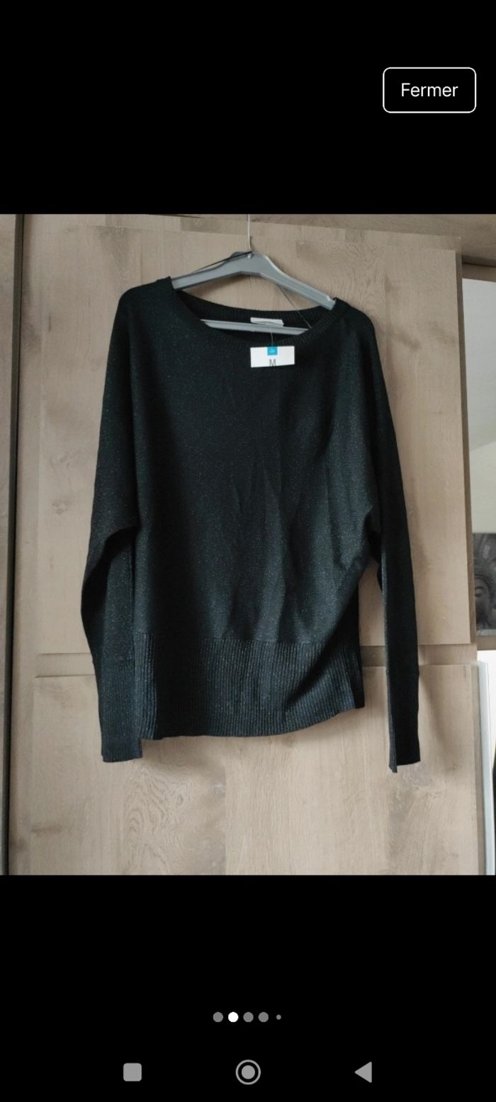 Pull fin neuf avec étiquette scintillant taille 38 - photo numéro 2