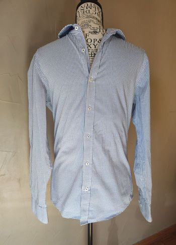 Chemise vichy bleu clair Devred taille M