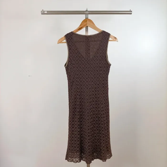 Robe sans manches Pablo Gérard Darel brodée fleurs en laine mélangée T38A1306 - photo numéro 6