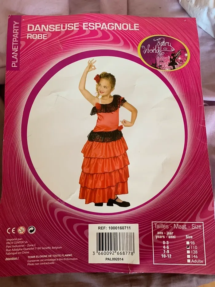 Déguisement Danseuse Espagnole 4-6ans (110cm) - photo numéro 6
