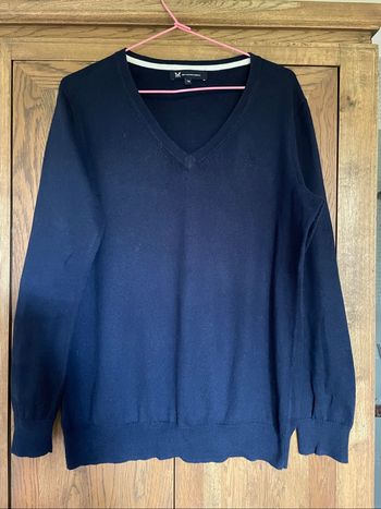 Pull fin homme col V