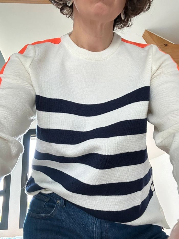 Pull laine Saint James modèle Chausey Neuf taille 40 made in France - photo numéro 7