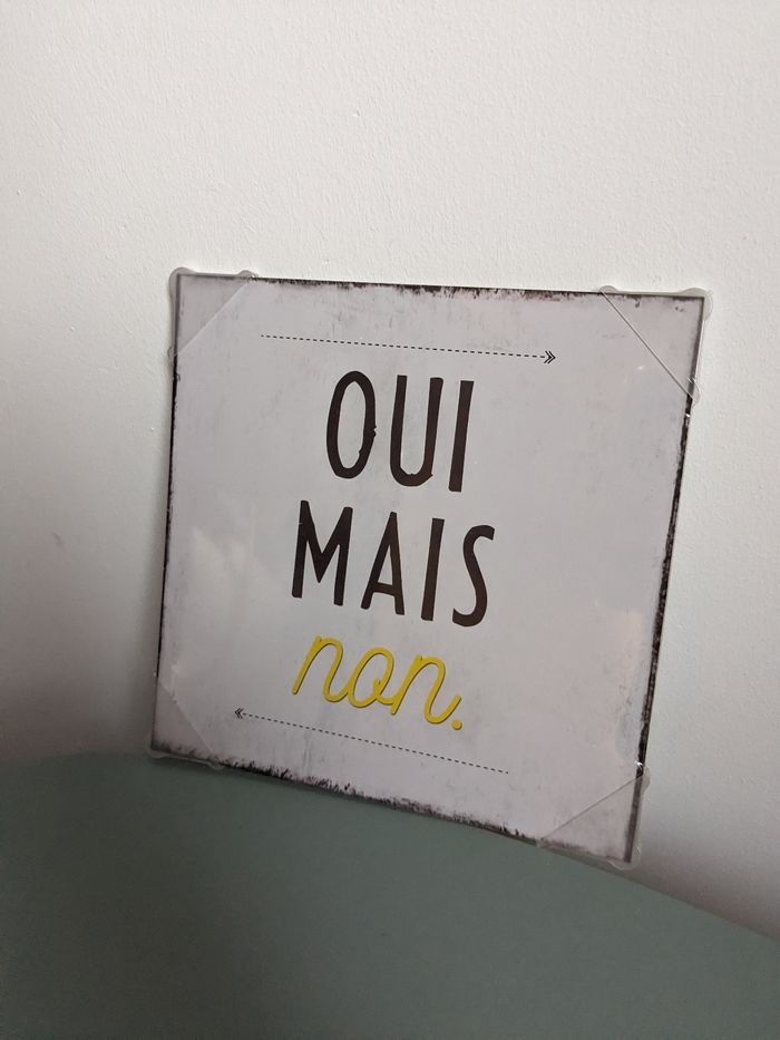 Plaque 20x20 oui mais non