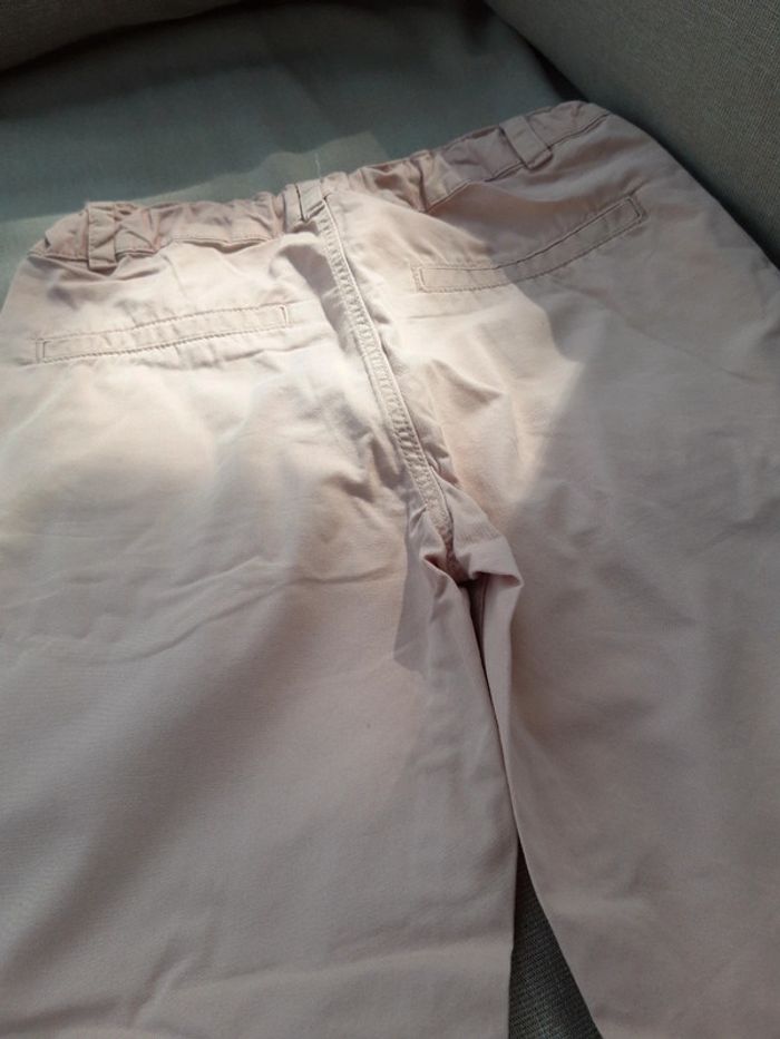 Pantacourt chino beige rose - photo numéro 4